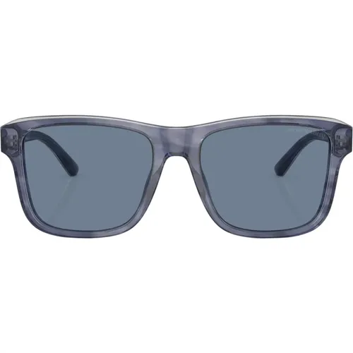 Polarisierte Blaue Sonnenbrille Kissenform - Emporio Armani - Modalova