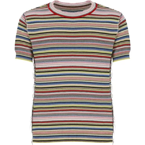 Bunter Baumwoll-T-Shirt für Männer , Herren, Größe: M - Maison Margiela - Modalova