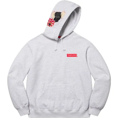 High Patches Hooded Sweatshirt Ash Grey , male, Sizes: XL, L, M - Supreme - Modalova