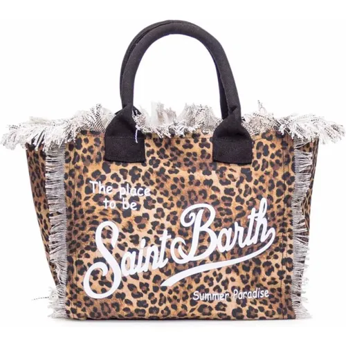 Beach Vanity Bag with Logo Print , female, Sizes: ONE SIZE - MC2 Saint Barth - Modalova