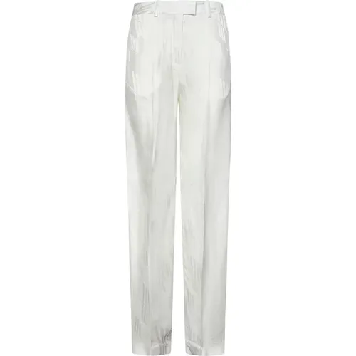 Trousers with Jacquard Logo Pattern , female, Sizes: XS, S - The Attico - Modalova