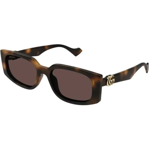 Havana Sunglasses Gg1534S 002 , female, Sizes: 55 MM - Gucci - Modalova