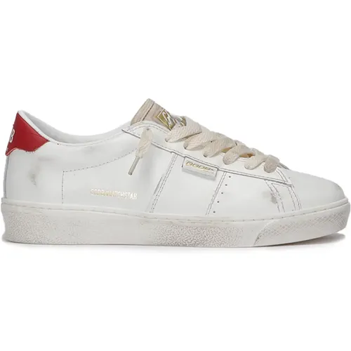 Weiße Matchstar Sneakers mit rotem Absatz , Damen, Größe: 40 EU - Golden Goose - Modalova