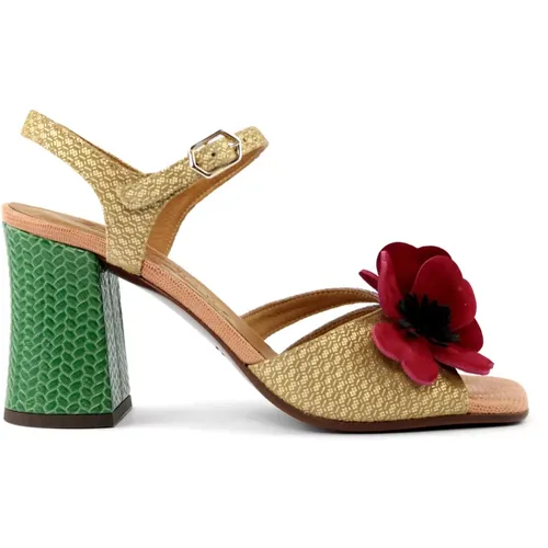 Pink/Leather Flower Sandal , female, Sizes: 5 UK - Chie Mihara - Modalova