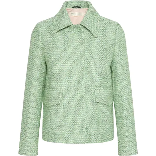 Tweed Jacket with Spiked Collar and Hidden Button Closure , female, Sizes: XL - InWear - Modalova