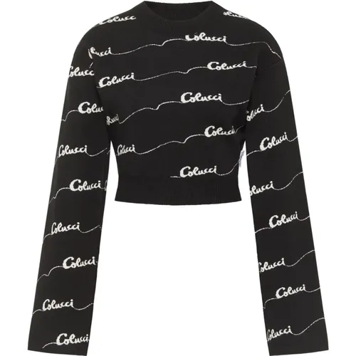 Kurzer Cropped Sweater , Damen, Größe: 2XL - carlo colucci - Modalova