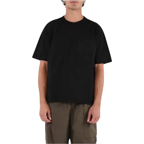 Cotton T-shirt with Pocket , male, Sizes: 2XL, L - Ten C - Modalova