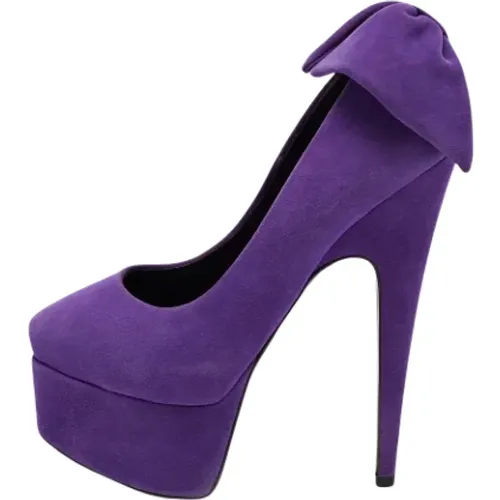 Pre-owned Suede heels , female, Sizes: 3 1/2 UK - Giuseppe Zanotti Pre-owned - Modalova