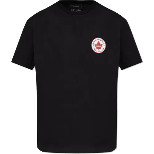 T-Shirt mit bedrucktem Logo , Herren, Größe: S - Dsquared2 - Modalova