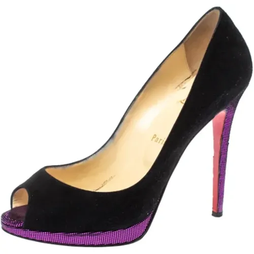 Pre-owned Suede heels , female, Sizes: 6 1/2 UK - Christian Louboutin Pre-owned - Modalova