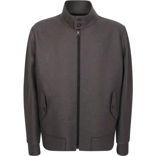 Grey Zip-Through Sweatshirt , male, Sizes: S - Harris Wharf London - Modalova