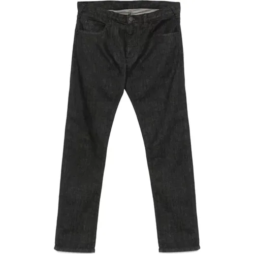 Schwarze Gewaschene Denim Jeans , Herren, Größe: W30 - Emporio Armani - Modalova