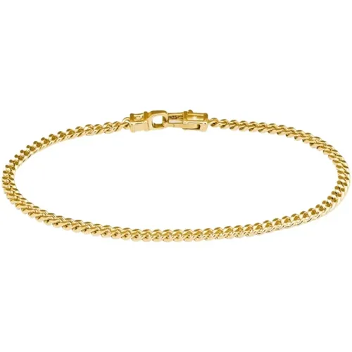 Golden Curb Bracelet , male, Sizes: ONE SIZE - Tom Wood - Modalova