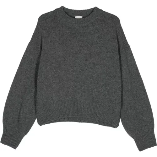 Grauer Wollstrickpullover , Damen, Größe: M - Alysi - Modalova