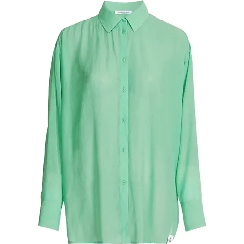 Grüne Blusen , Damen, Größe: S - Calvin Klein - Modalova