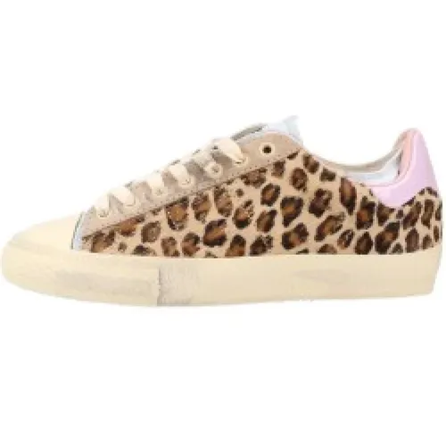 Camel Animal Print Sneakers - Starless Collection , female, Sizes: 7 UK, 6 UK, 5 UK - Hidnander - Modalova