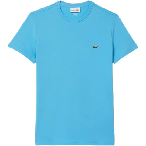 Klare Blaue T-Shirts und Polos , Herren, Größe: 3XL - Lacoste - Modalova