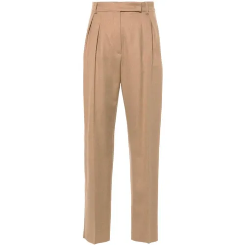 Trousers with Brushed Effect , female, Sizes: M - Max Mara - Modalova