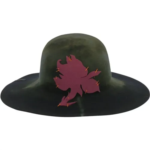 Schwarzer Hut , Damen, Größe: M - Borsalino - Modalova