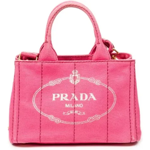 Pre-owned Canvas handbags , female, Sizes: ONE SIZE - Prada Vintage - Modalova