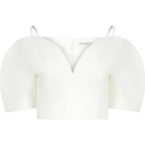 Heart Neckline Natural Top , female, Sizes: M, XL, L - Nina Ricci - Modalova