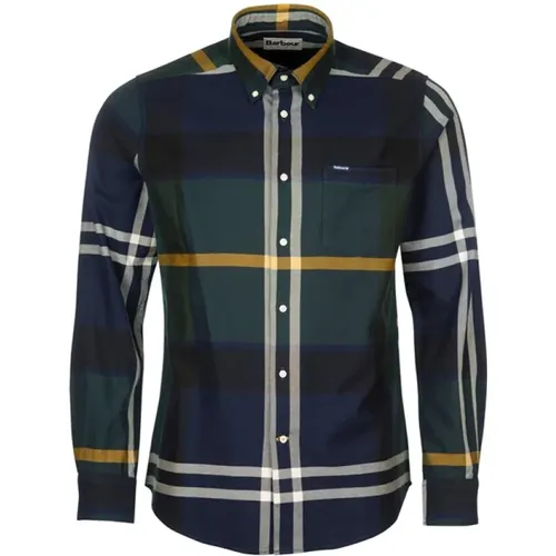 Green Checkered Casual Shirt , male, Sizes: S, XL, L - Barbour - Modalova