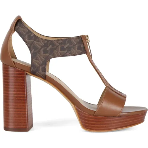 Leather Berkley MID Sandals , female, Sizes: 7 UK, 4 1/2 UK, 5 UK, 5 1/2 UK - Michael Kors - Modalova