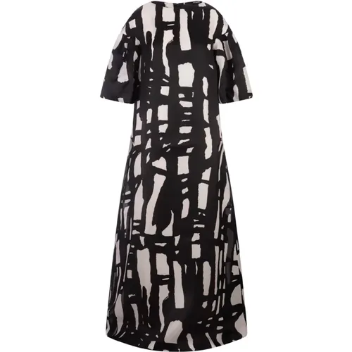 Graphic Pattern Silk Dress , female, Sizes: 2XS - Max Mara - Modalova