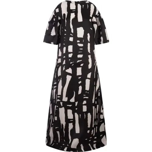 Graphic Pattern Silk Dress , female, Sizes: 3XS, 2XS - Max Mara - Modalova