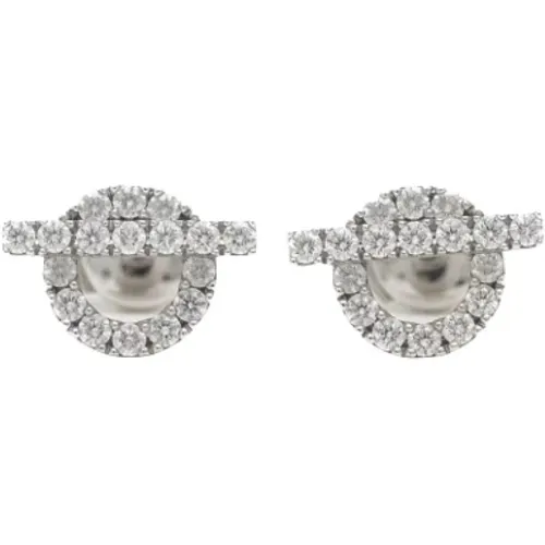 Pre-owned White Gold earrings , female, Sizes: ONE SIZE - Hermès Vintage - Modalova