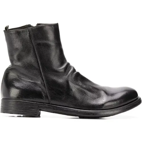 Hive/010' leather zip boots , male, Sizes: 6 UK, 9 UK, 10 UK, 8 UK - Officine Creative - Modalova