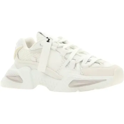 Sneaker Weiß Leder Low Top , Damen, Größe: 36 EU - Dolce & Gabbana - Modalova