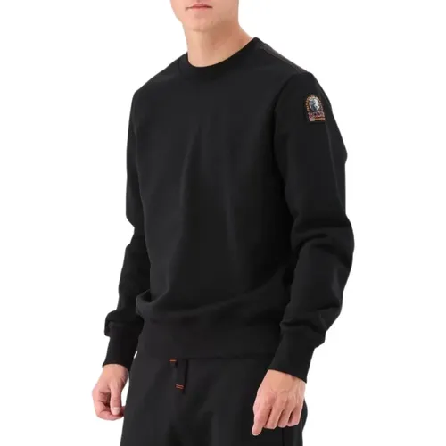 Schwarzer Pullover mit Logo-Emblem , Herren, Größe: 2XL - Parajumpers - Modalova