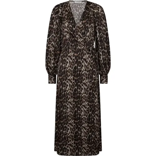 Leopard Print Wrap Dress , female, Sizes: S - Co'Couture - Modalova