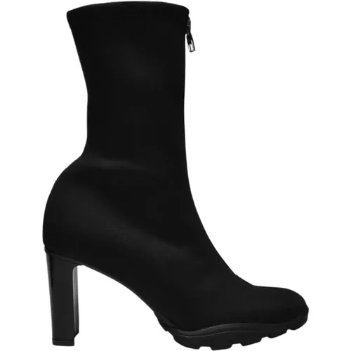 Scuba Soft Boots in Schwarzem Canvas , Damen, Größe: 36 EU - alexander mcqueen - Modalova