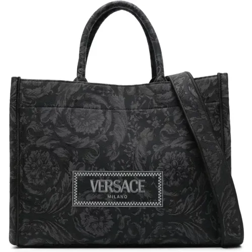 Barocco Jacquard Tote Bag in , female, Sizes: ONE SIZE - Versace - Modalova