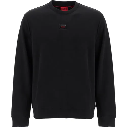 Logo Crewneck Sweatshirt aus Baumwolljersey - Hugo Boss - Modalova