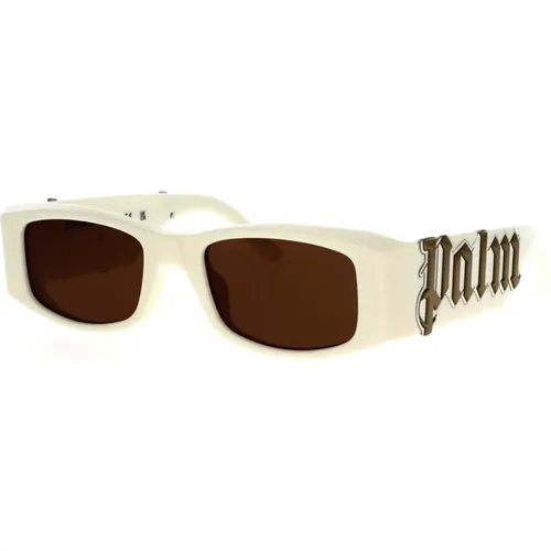 Rock-inspirierte Sonnenbrille mit gotischem Logo - Palm Angels - Modalova
