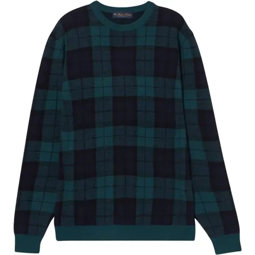 Lambswool Tartan Pullover , Herren, Größe: 2XL - Brooks Brothers - Modalova