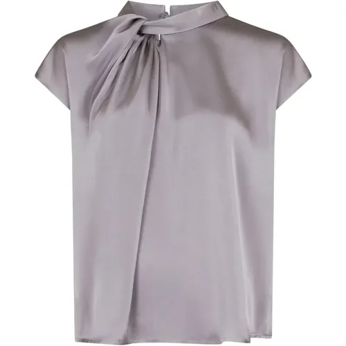 Elegant Draped Satin Blouse , female, Sizes: S, XL - NEO NOIR - Modalova