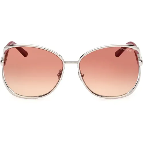 Irregular Shape Sunglasses Bordeaux Lenses , female, Sizes: 62 MM - Tom Ford - Modalova