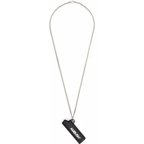 Logo Print Chain Necklace , male, Sizes: ONE SIZE - Ambush - Modalova