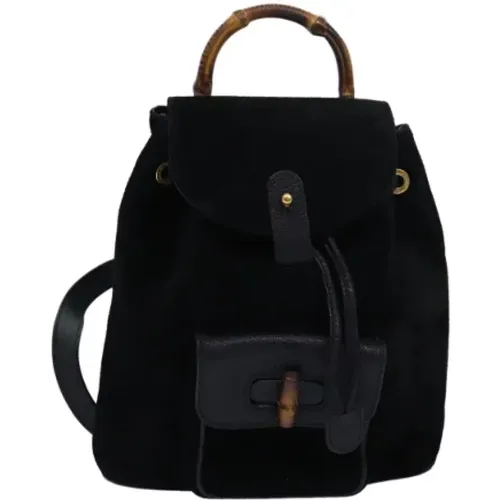 Pre-owned Suede backpacks , female, Sizes: ONE SIZE - Gucci Vintage - Modalova