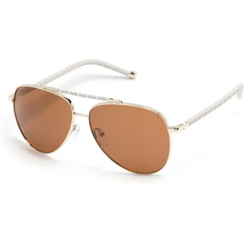 Gold Sunglasses with Original Case , female, Sizes: 59 MM - Michael Kors - Modalova