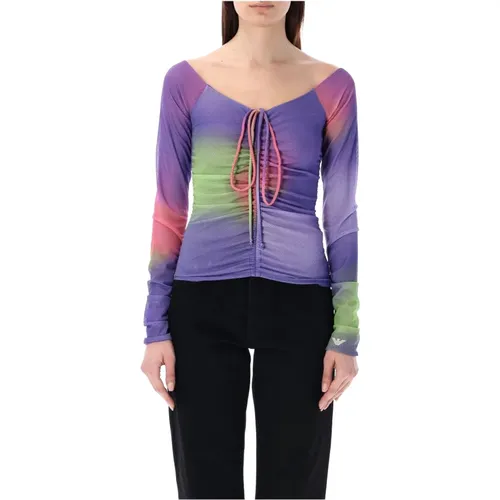Women's Clothing Knitwear Ss24 , female, Sizes: M, S - Emporio Armani - Modalova