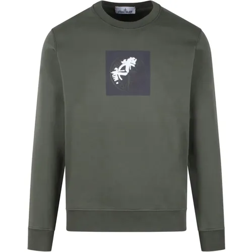 Industrial ONE Print Sweatshirt , male, Sizes: L, S, M, XL - Stone Island - Modalova