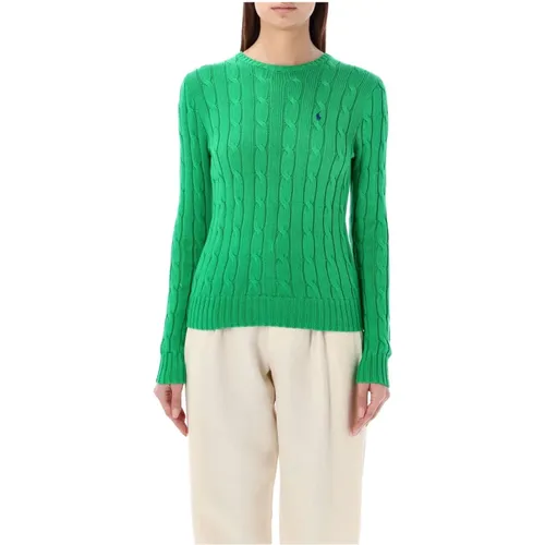 Cable-Knit Crewneck Sweater , female, Sizes: L, XL - Ralph Lauren - Modalova