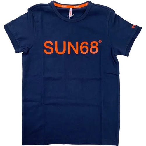 Jungen Orange Bedrucktes T-Shirt - Sun68 - Modalova