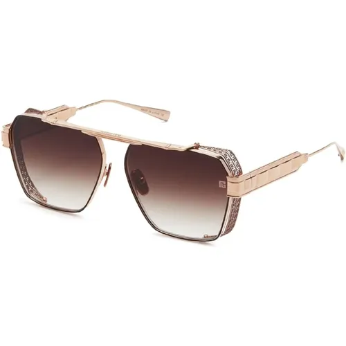 Rosa Sonnenbrille für den täglichen Gebrauch,Goldene Sonnenbrille für den täglichen Gebrauch,Limited Edition Sonnenbrille - Balmain - Modalova