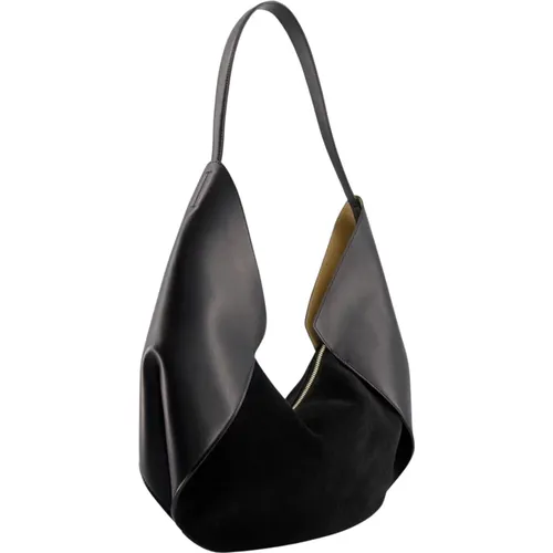 Mini Shoulder Bag in Soft Leather and Suede , female, Sizes: ONE SIZE - Ree Projects - Modalova